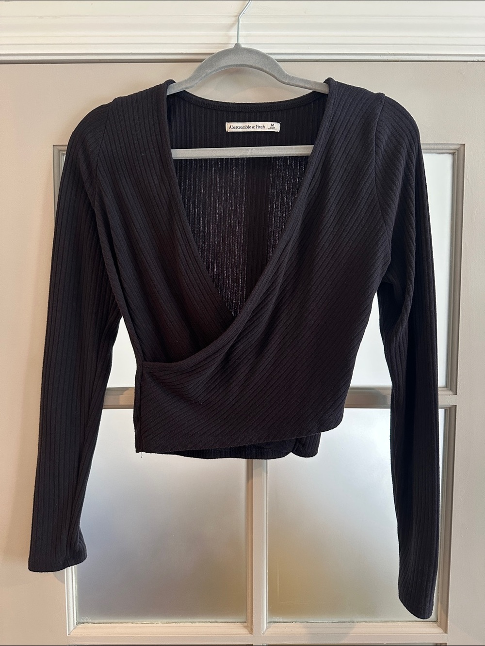 Abercrombie wrap cropped sweater